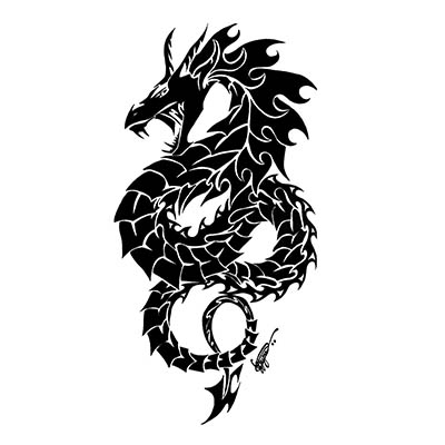 Beautiful Dragon on Body Design Water Transfer Temporary Tattoo(fake Tattoo) Stickers NO.11137